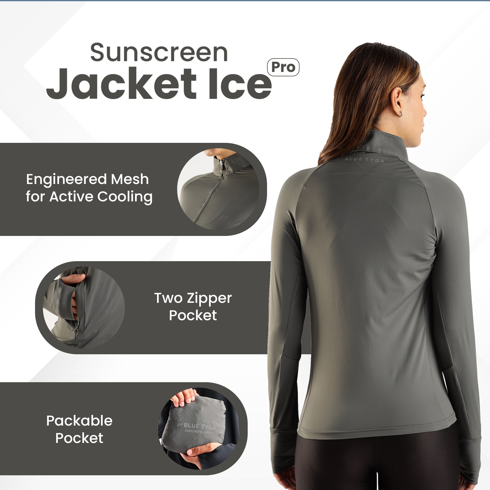 Womens Sunscreen Jacket Ice