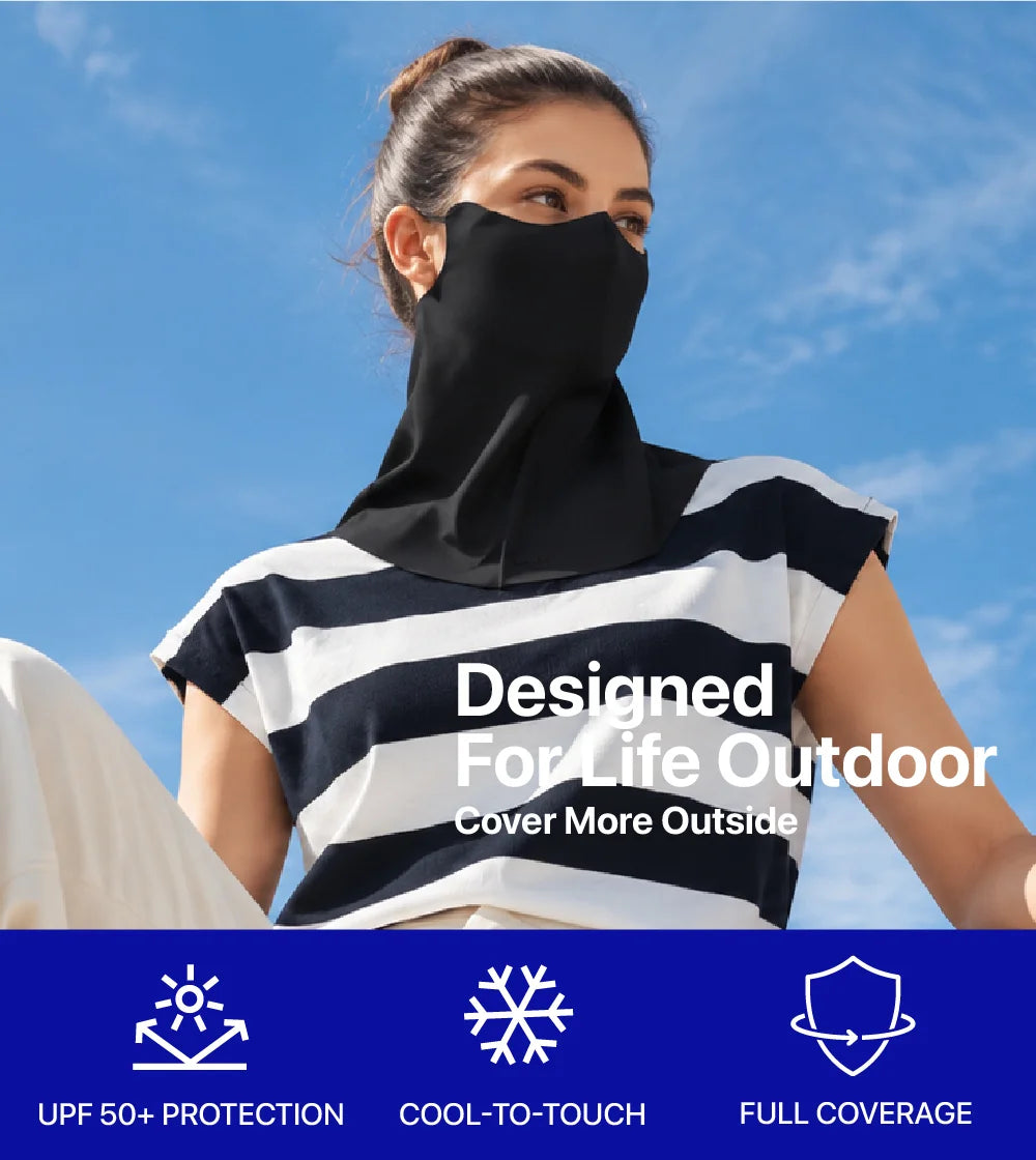 Women Sunscreen Neck Cover Mask