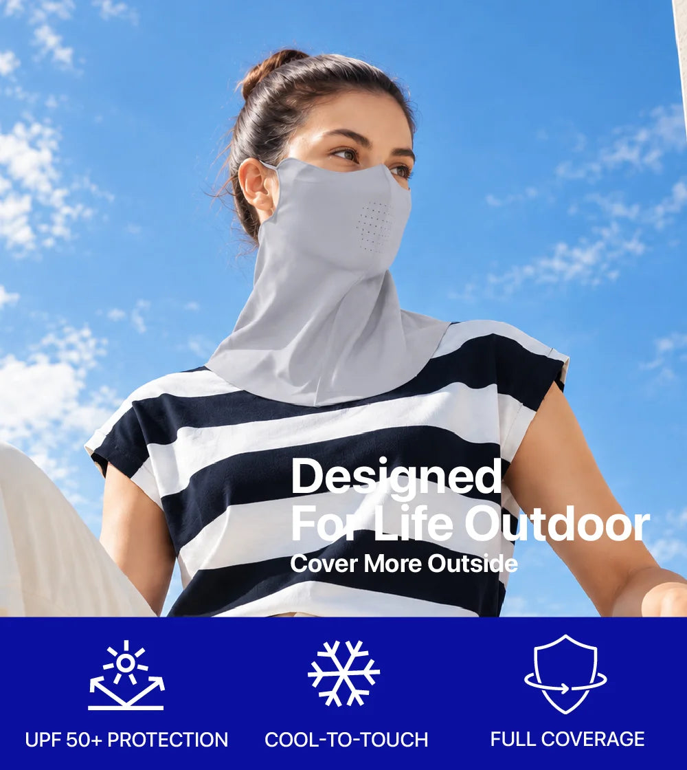 Women Sunscreen Neck Cover Mask