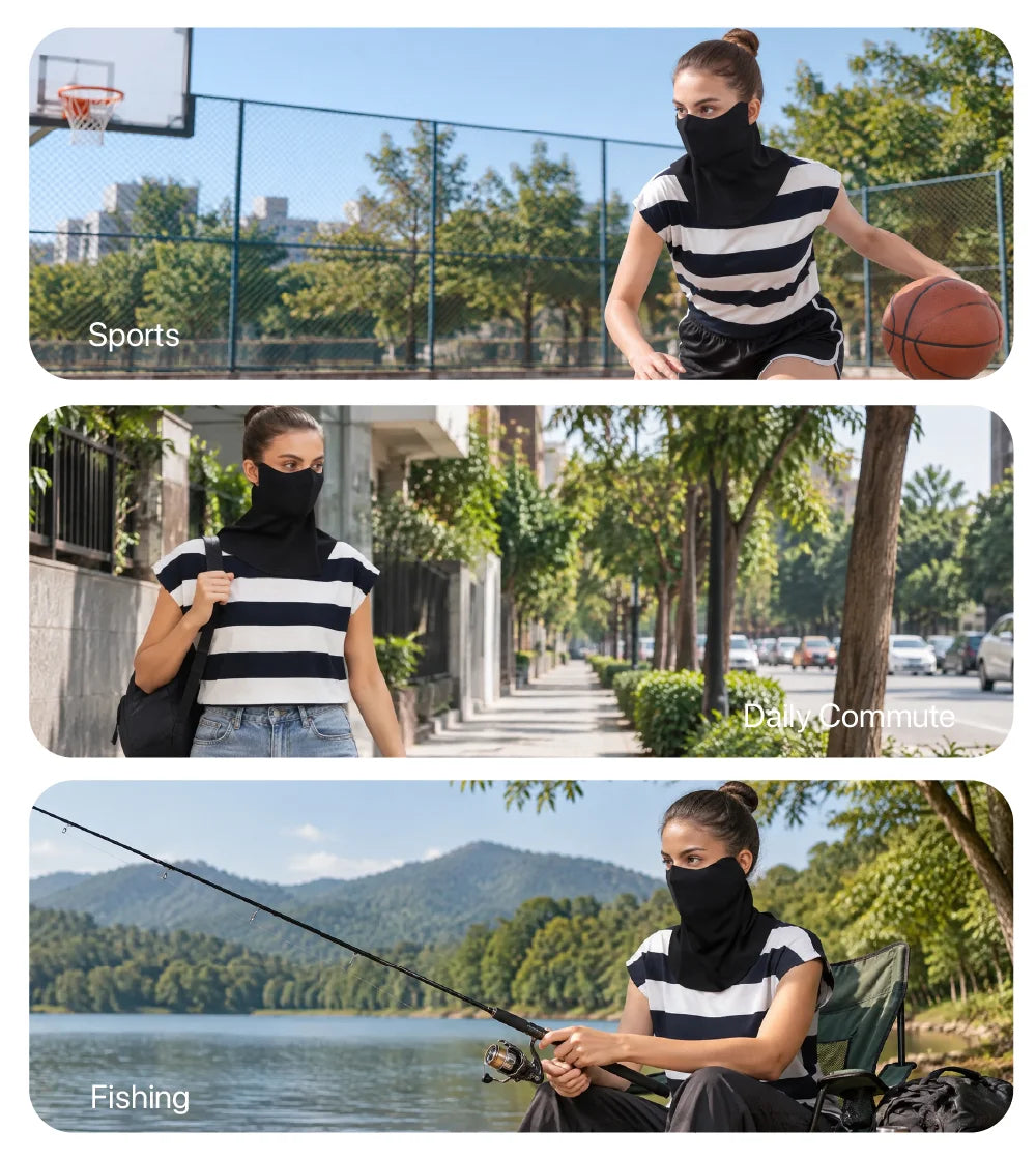 Women Sunscreen Neck Cover Mask