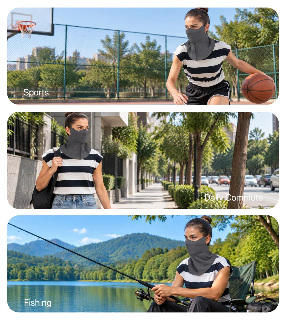 Women Sunscreen Neck Cover Mask