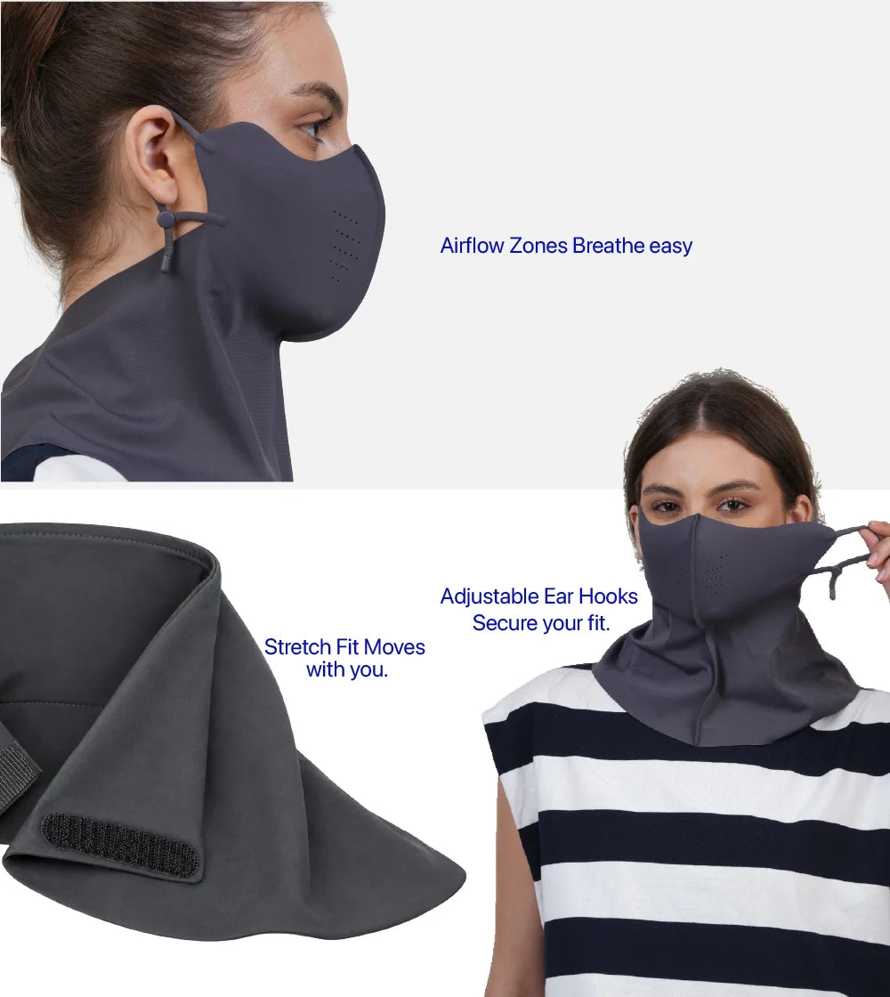 Women Sunscreen Neck Cover Mask