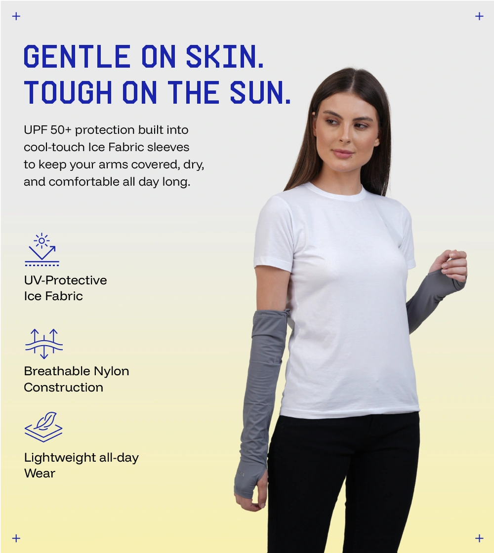 Breathable and relaxed fit sunscreen Arm sleeves 2