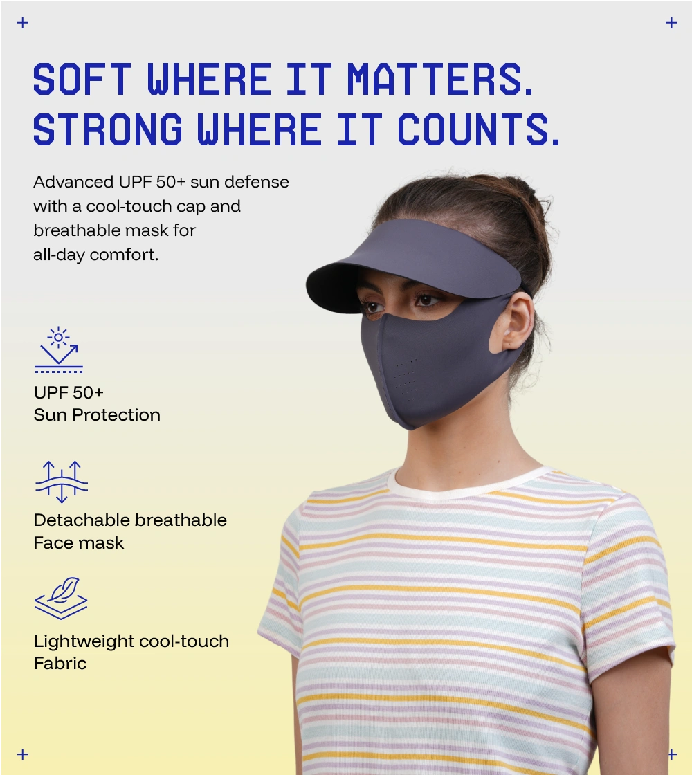 DITACHABLE Sunscreen visor & FACE mask
