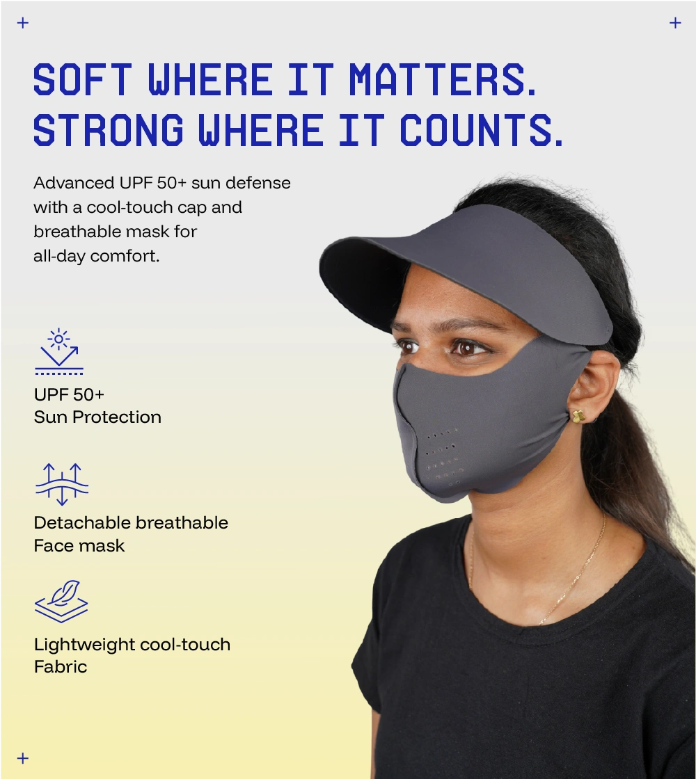 DITACHABLE Sunscreen visor & FACE mask