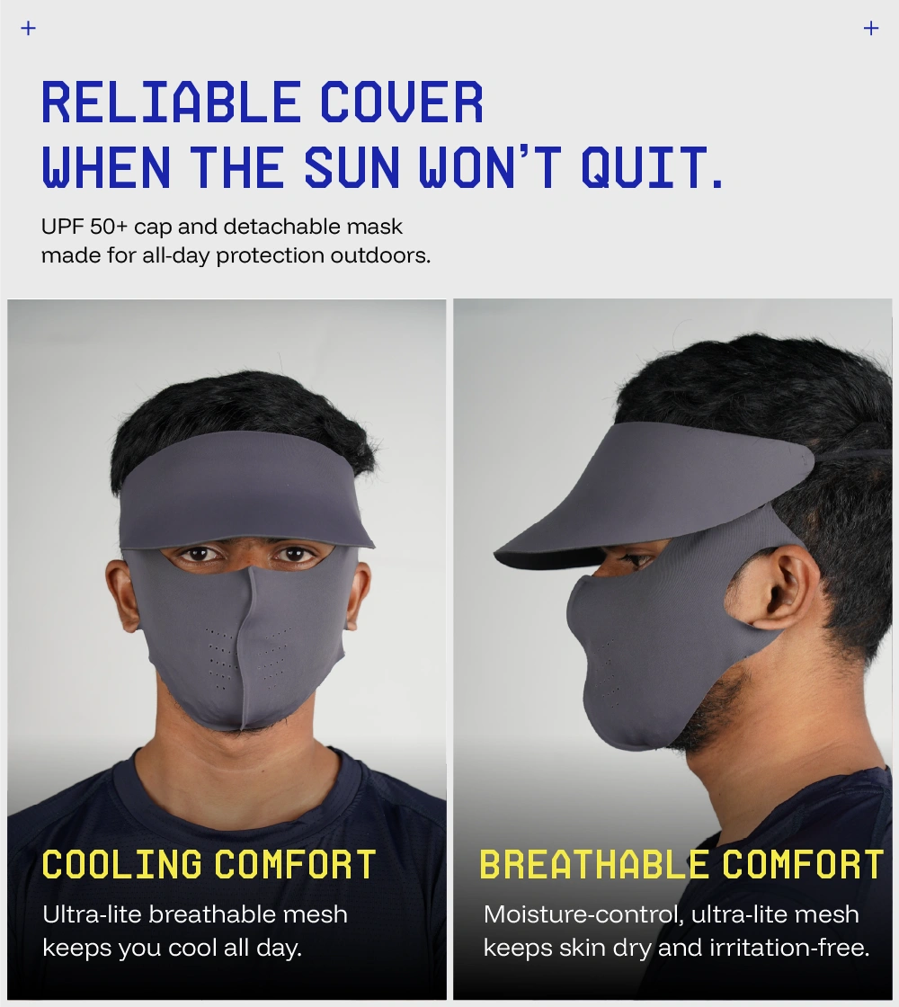 DITACHABLE Sunscreen visor & FACE mask