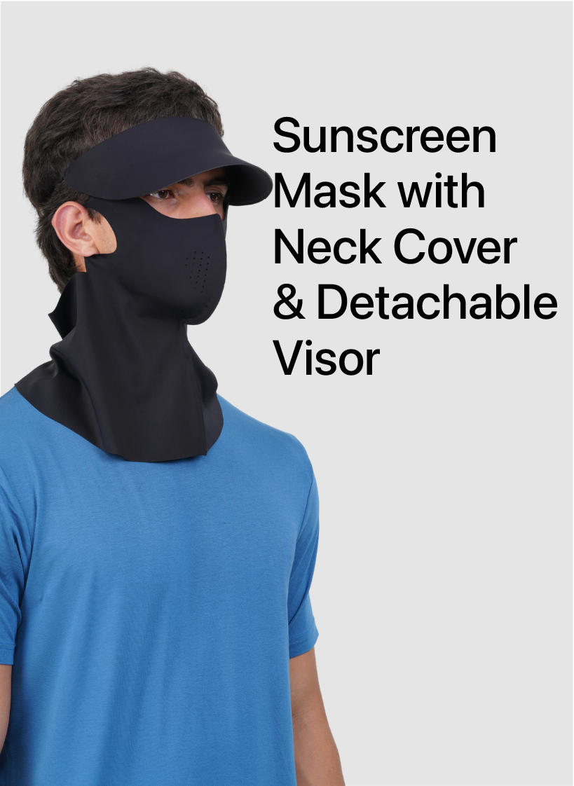 Sunscreen Mask with Neck Cover & Detachable Visor