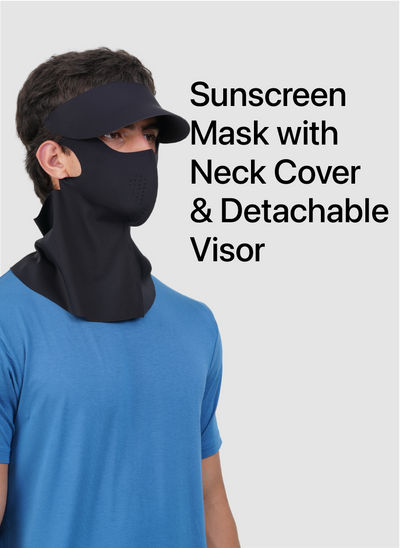 Sunscreen Mask with Neck Cover & Detachable Visor
