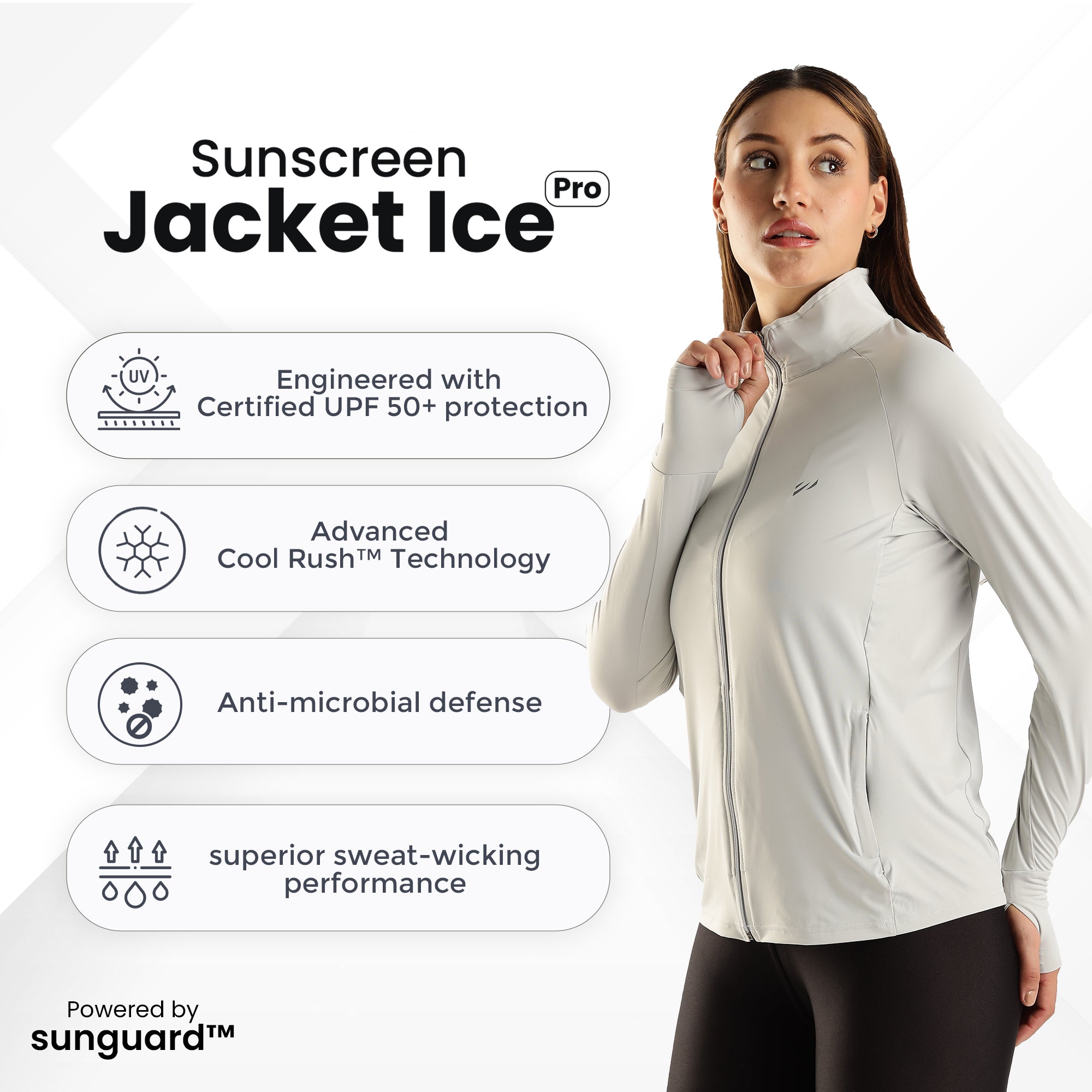 WOMENS SUNSCREEN JACKET ICE Pro