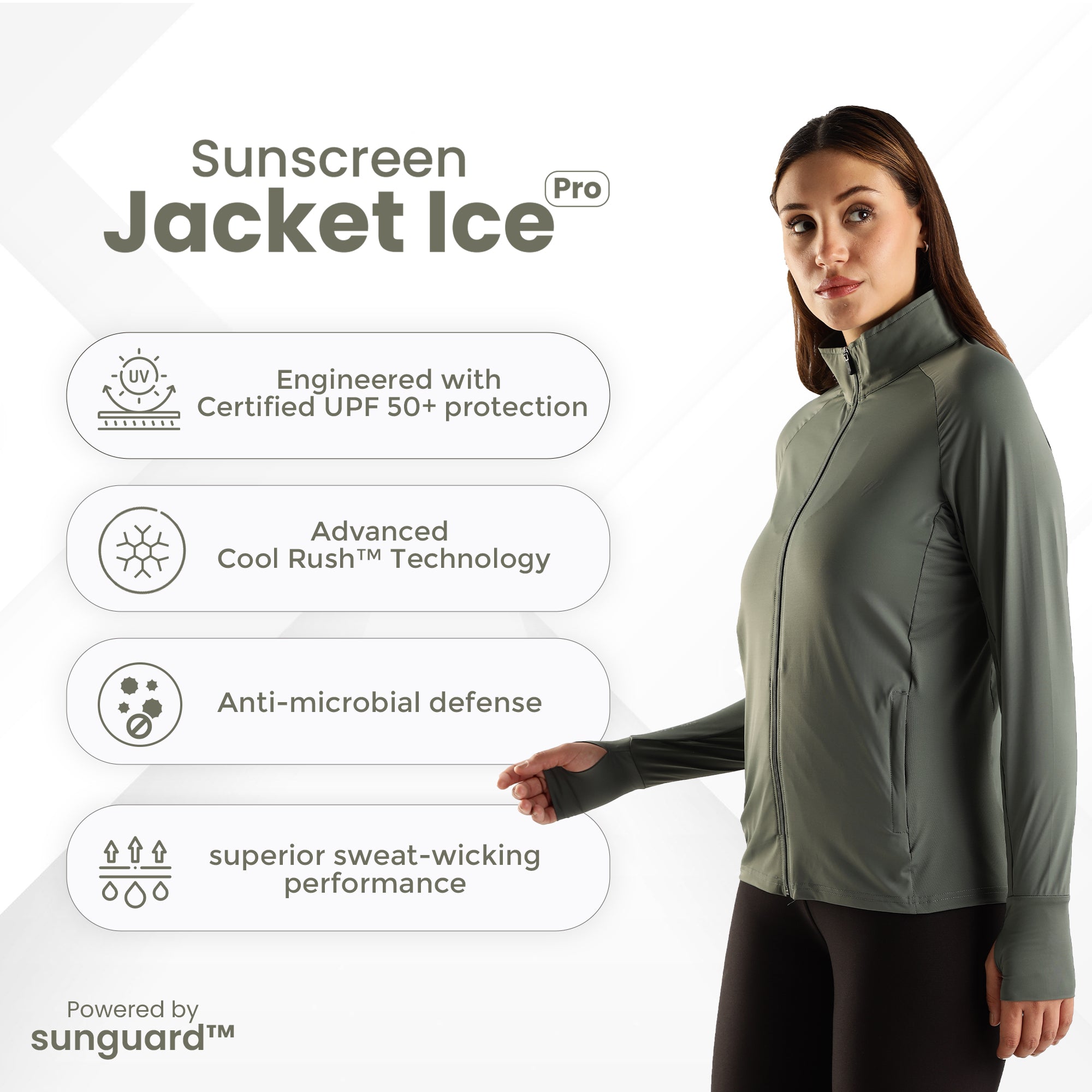 WOMENS SUNSCREEN JACKET ICE Pro