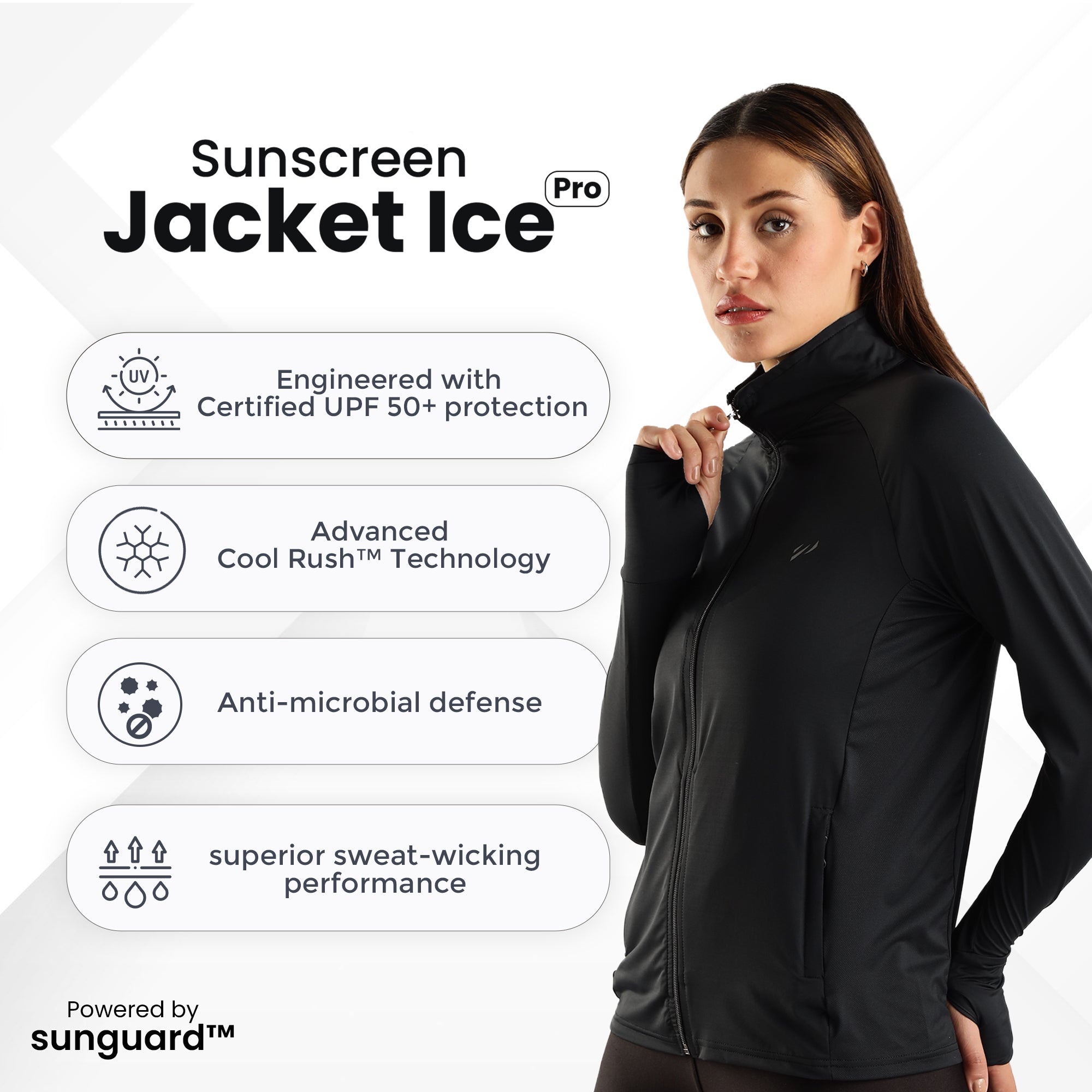 WOMENS SUNSCREEN JACKET ICE Pro