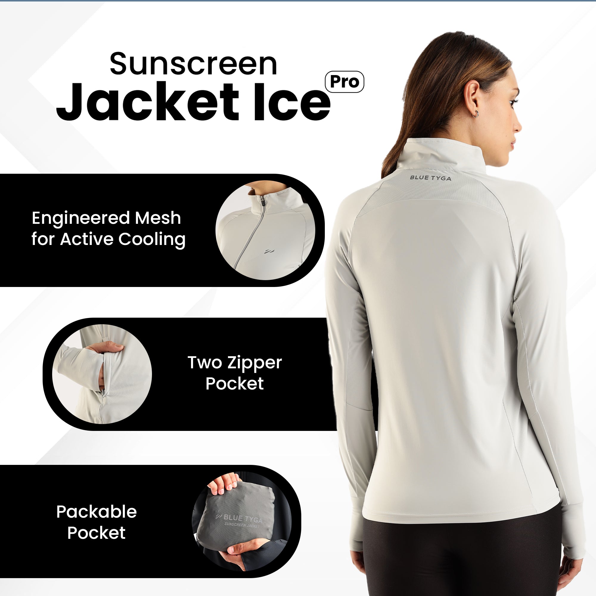 WOMENS SUNSCREEN JACKET ICE Pro