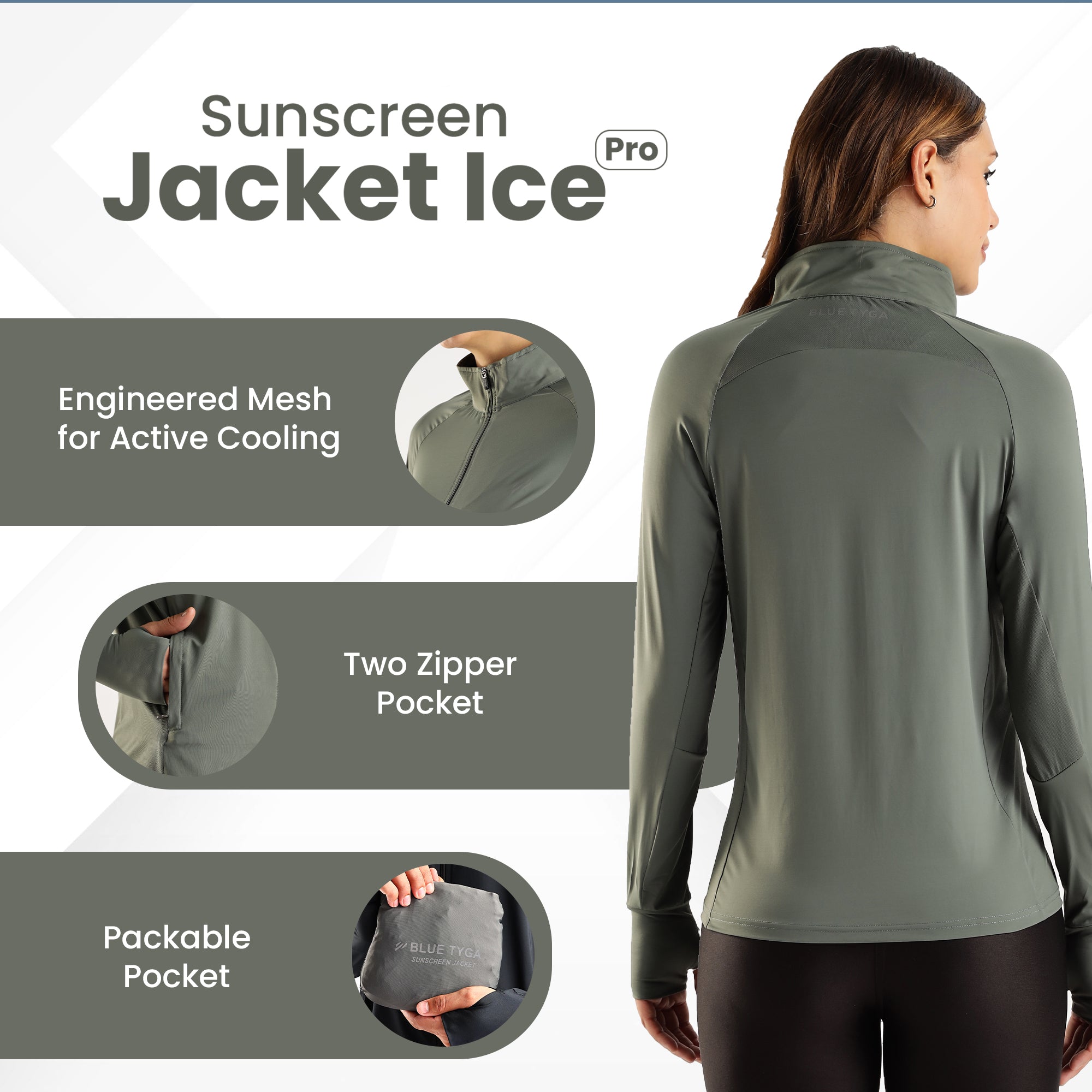WOMENS SUNSCREEN JACKET ICE Pro