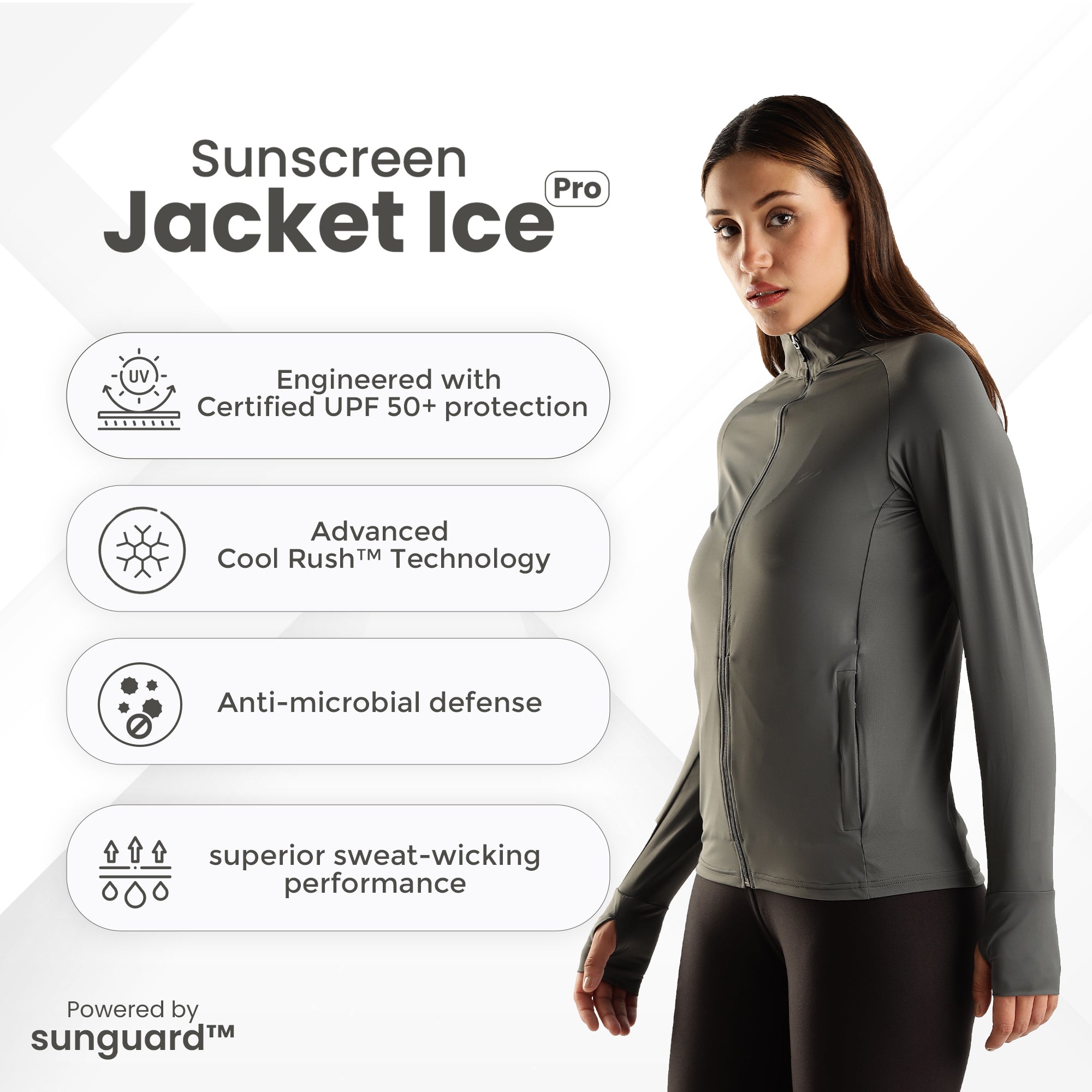 WOMENS SUNSCREEN JACKET ICE Pro