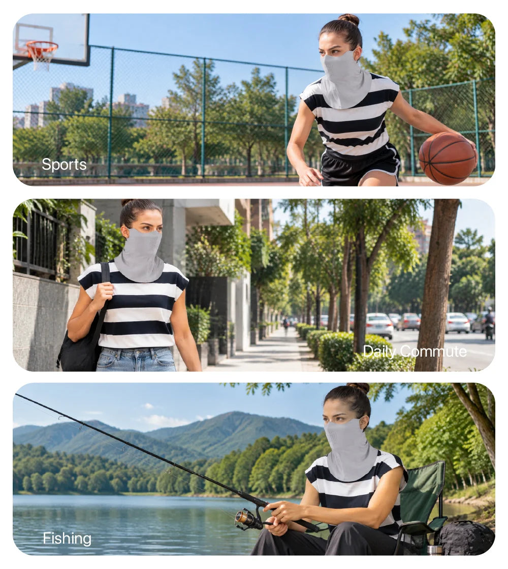 Women Sunscreen Neck Cover Mask