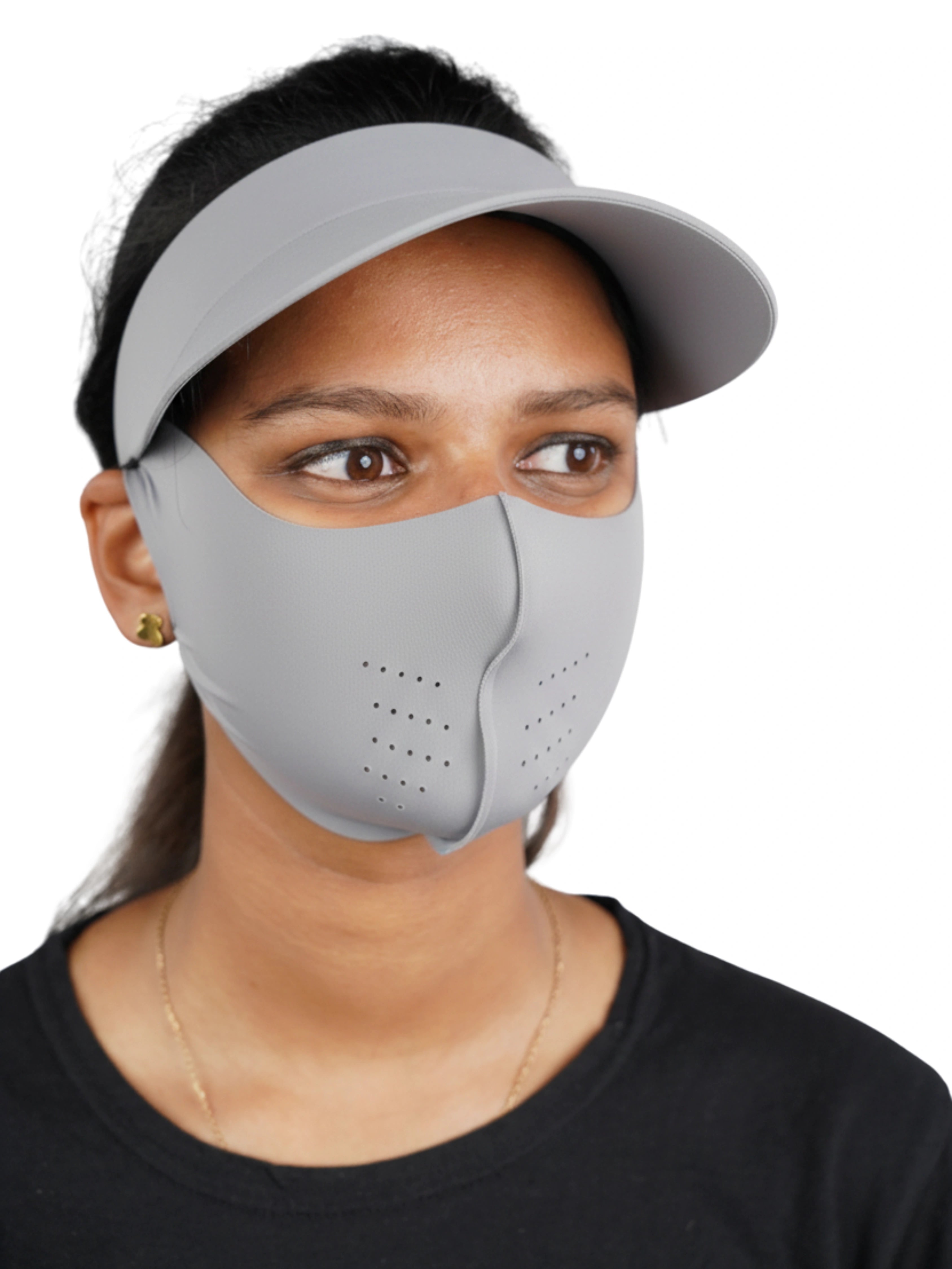 DITACHABLE Sunscreen visor & FACE mask