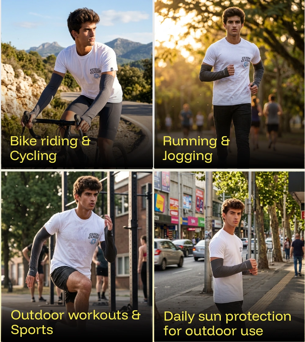 Breathable and relaxed fit sunscreen Arm sleeves 2