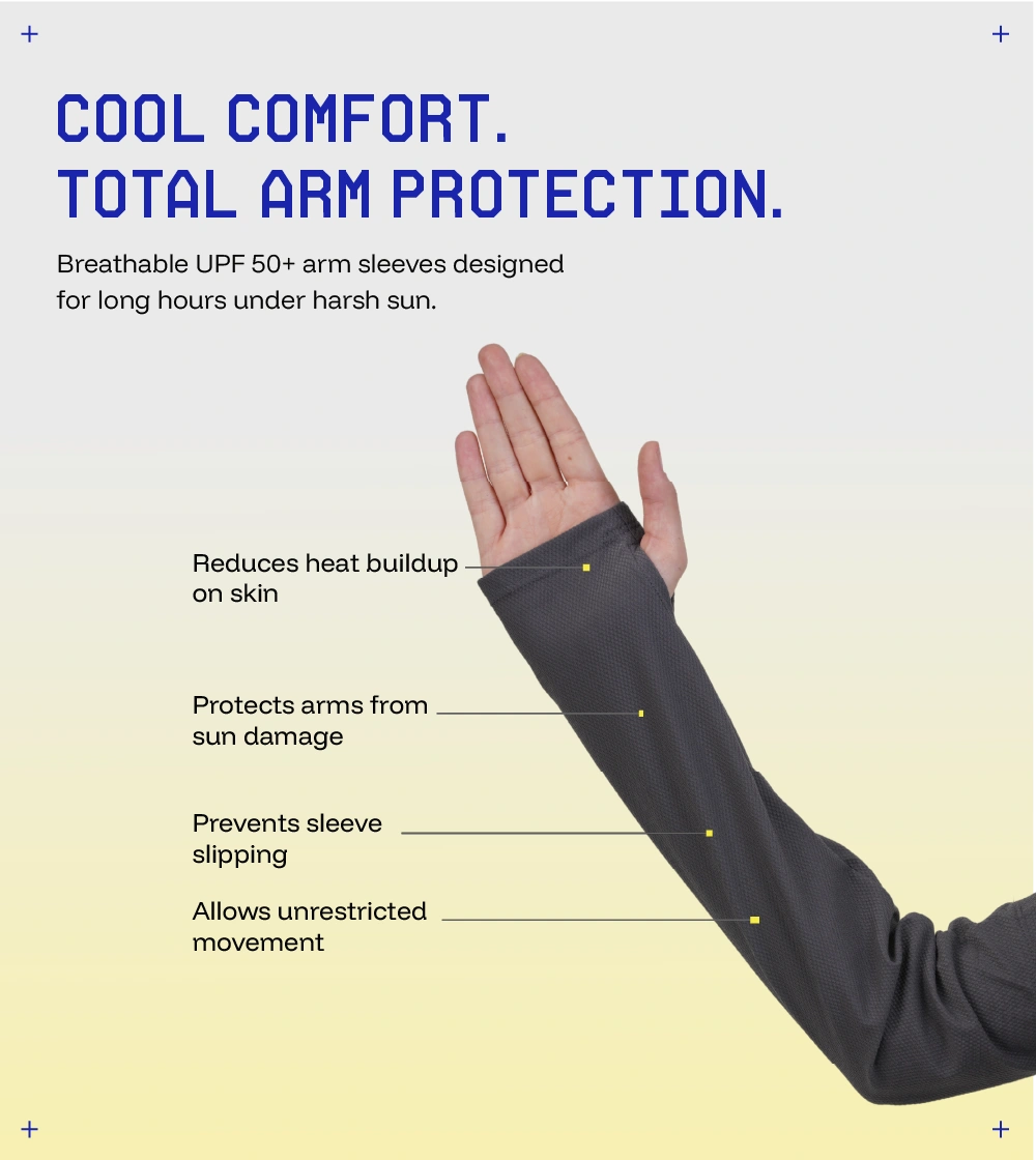 Breathable and relaxed fit sunscreen Arm sleeves