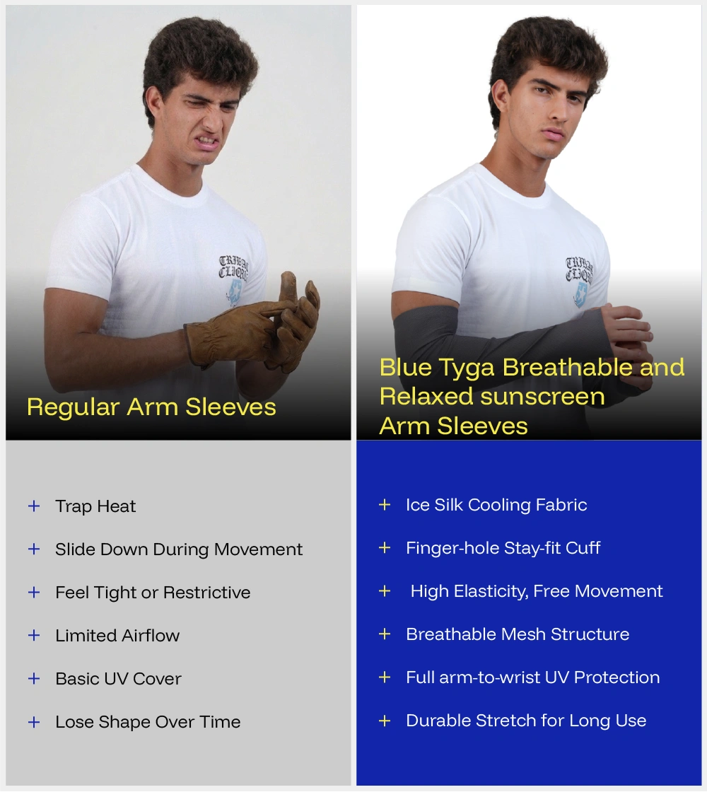 Breathable and relaxed fit sunscreen Arm sleeves