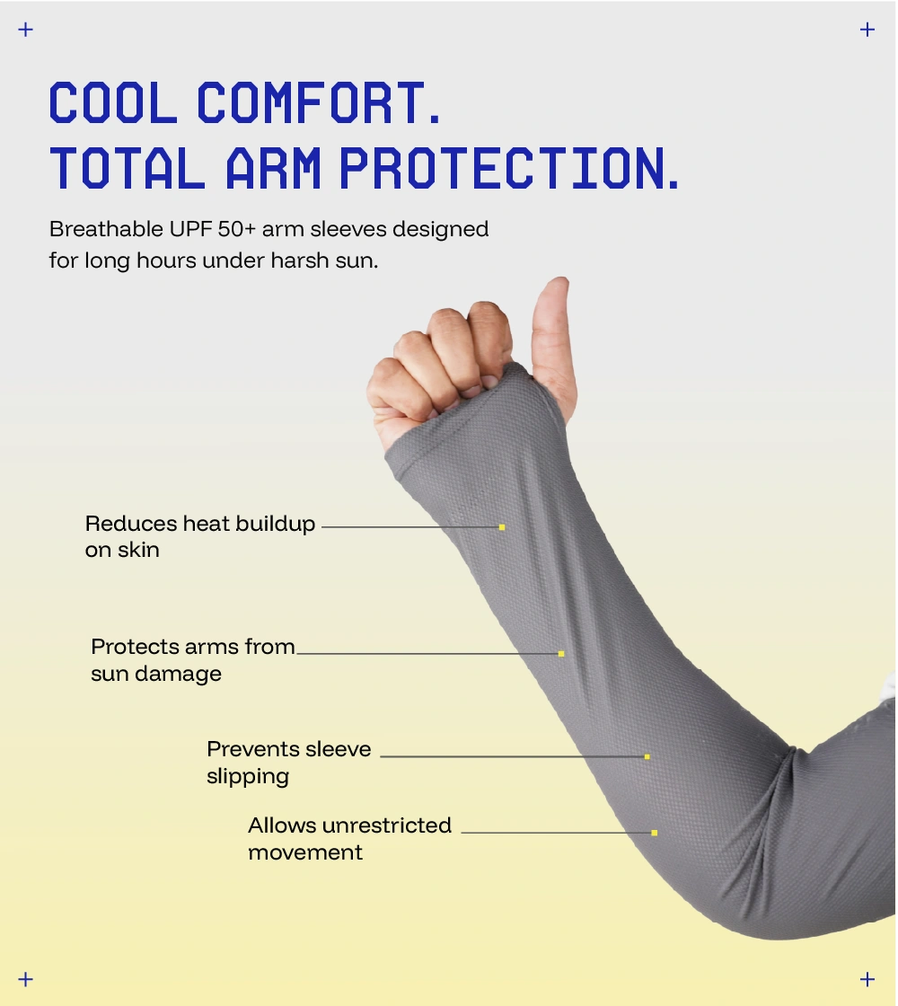 Breathable and relaxed fit sunscreen Arm sleeves