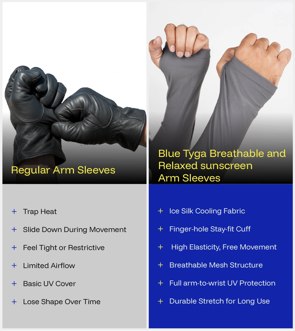 Breathable and relaxed fit sunscreen Arm sleeves