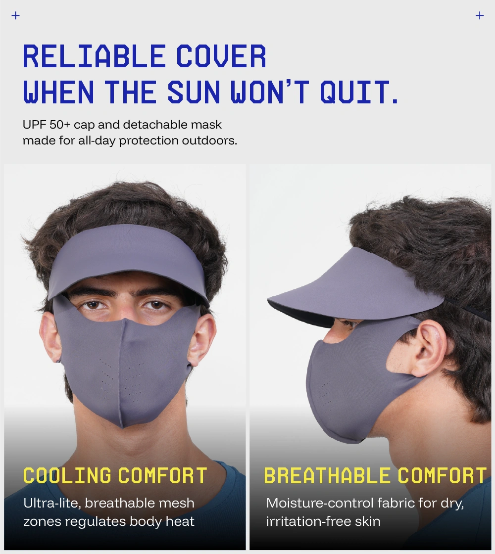 DITACHABLE Sunscreen visor & FACE mask