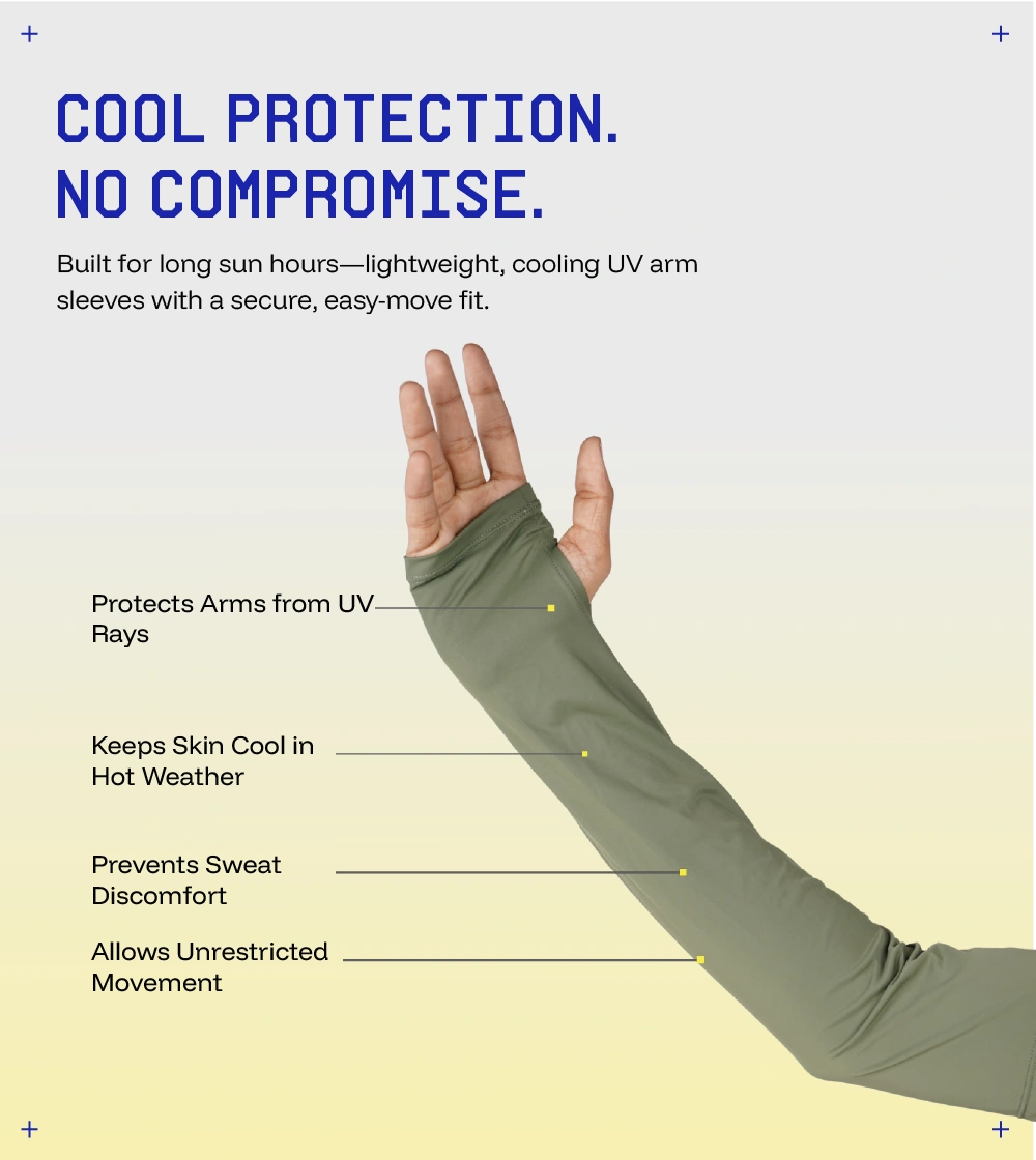 Breathable and relaxed fit sunscreen Arm sleeves 2
