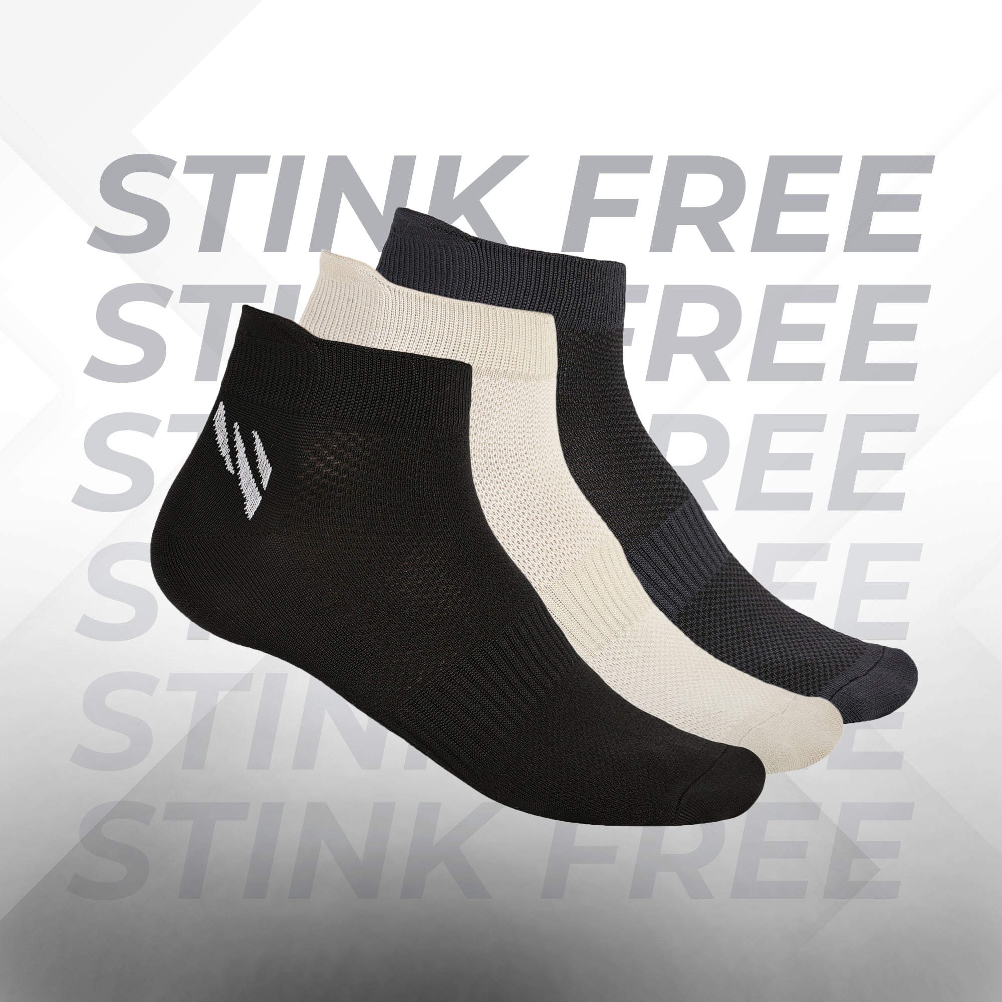 Stink Free Socks - Pack of 3