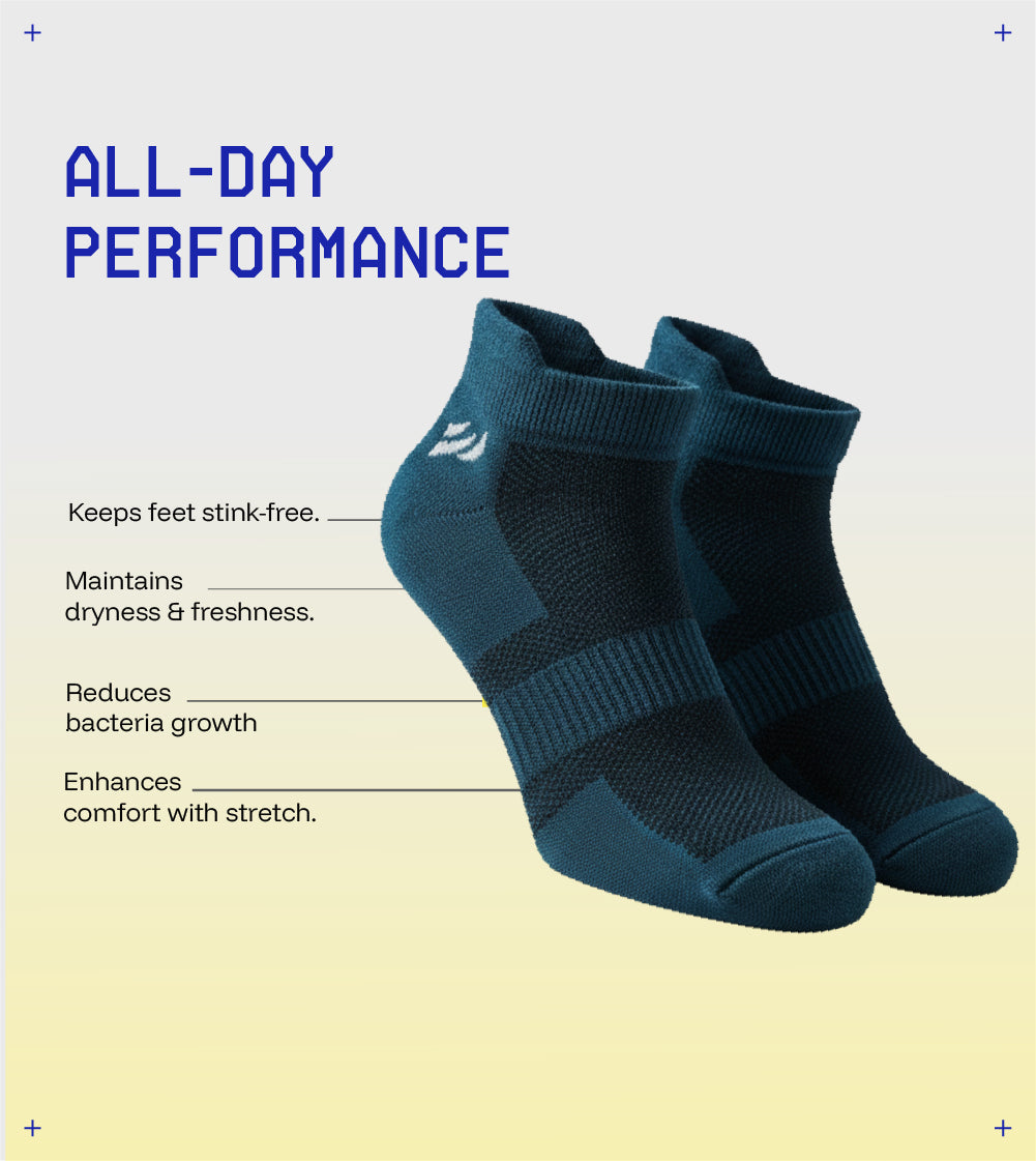 Striped Bamboo Ankle Socks