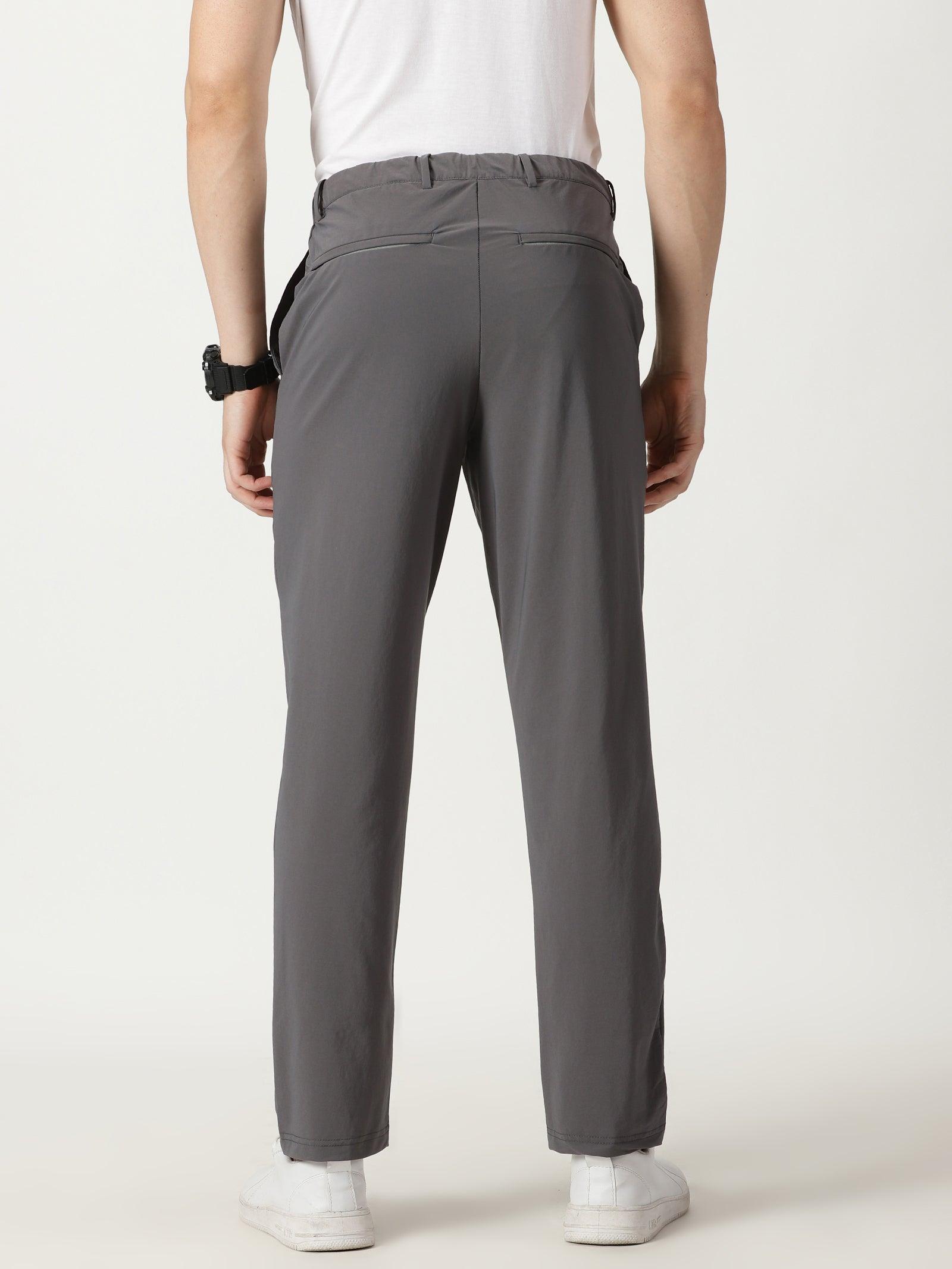 Men's Active Lite Golf Trousers- Storm Grey (Flexi-Waist) - styzen.in