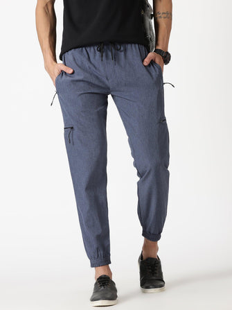 Denim Travel Joggers - Blue Tyga